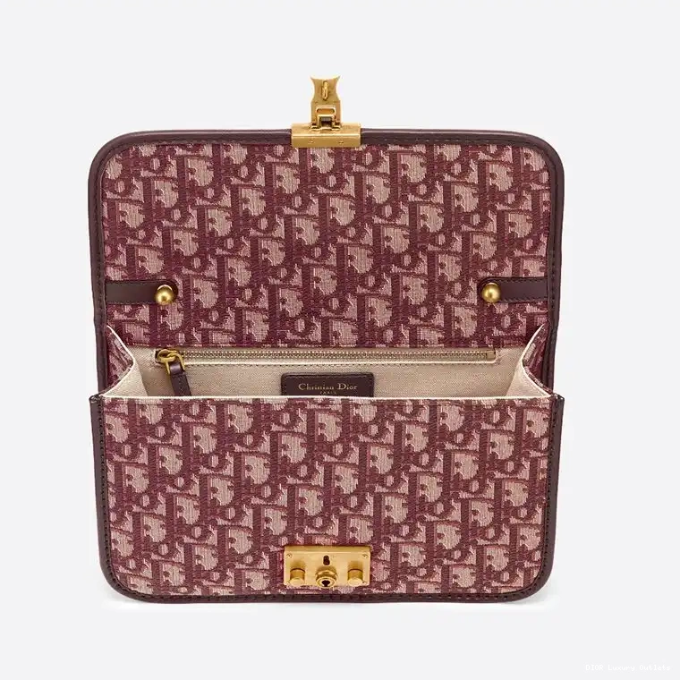 Cheap Canvas Bag Burgundy Oblique Dioraddict Motif 0612 Luxury